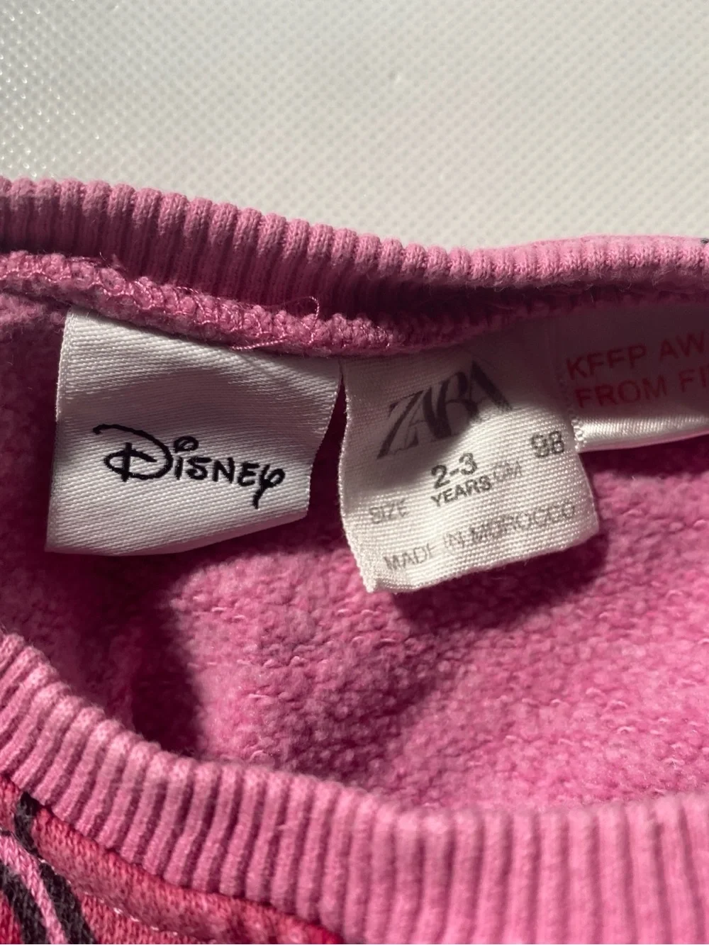 GOOD- Size 2-3 Years - Disney Minnie Mouse Sweatshirt And Sweatpant Set Pink
